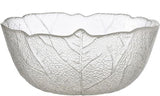 ASPEN LEAF DESIGN TEMPERED BOWL 27CM. GL6652
