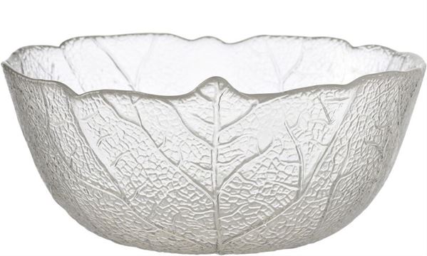 ASPEN LEAF DESIGN TEMPERED BOWL 27CM. GL6652