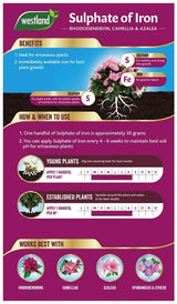 WESTLAND SULPHATE OF IRON PLANT FOOD FOR ERICACEOUS PLANTS 1.5KG. 20600027