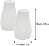 SOLAR WHITE PORCELAIN SALT & PEPPER SHAKER SET. DE7018