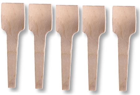 100 WOODEN ICE CREAM SPOONS 9.4CM. 10625 \\\10625