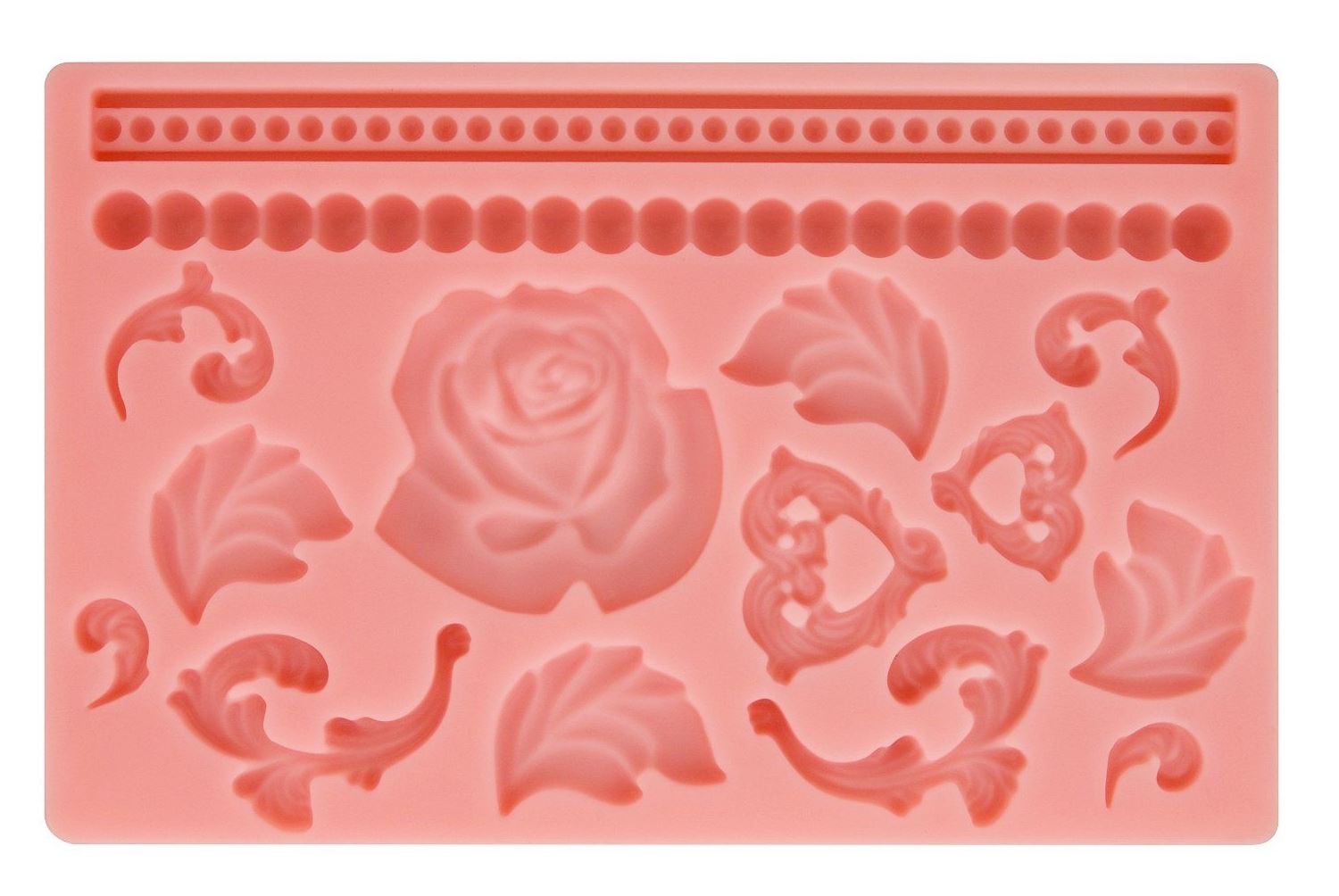 PINK ROSE SILICONE FONDANT MOULD. 10A10191 \\\10A10191