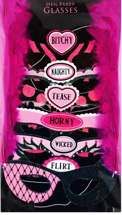 6 HEN PARTY GLASSES. 12153 \\\12153