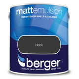 BERGER MATT EMULSION BLACK 2.5L. 5020257