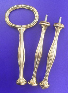 3 TIER CAKE STAND FITTING CENTRE HANDLE VICTORIANA GOLD. 131 \\\131
