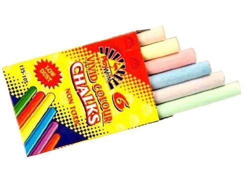 BOX OF 6 COLOURED CHALKS. 135105 \\\135105