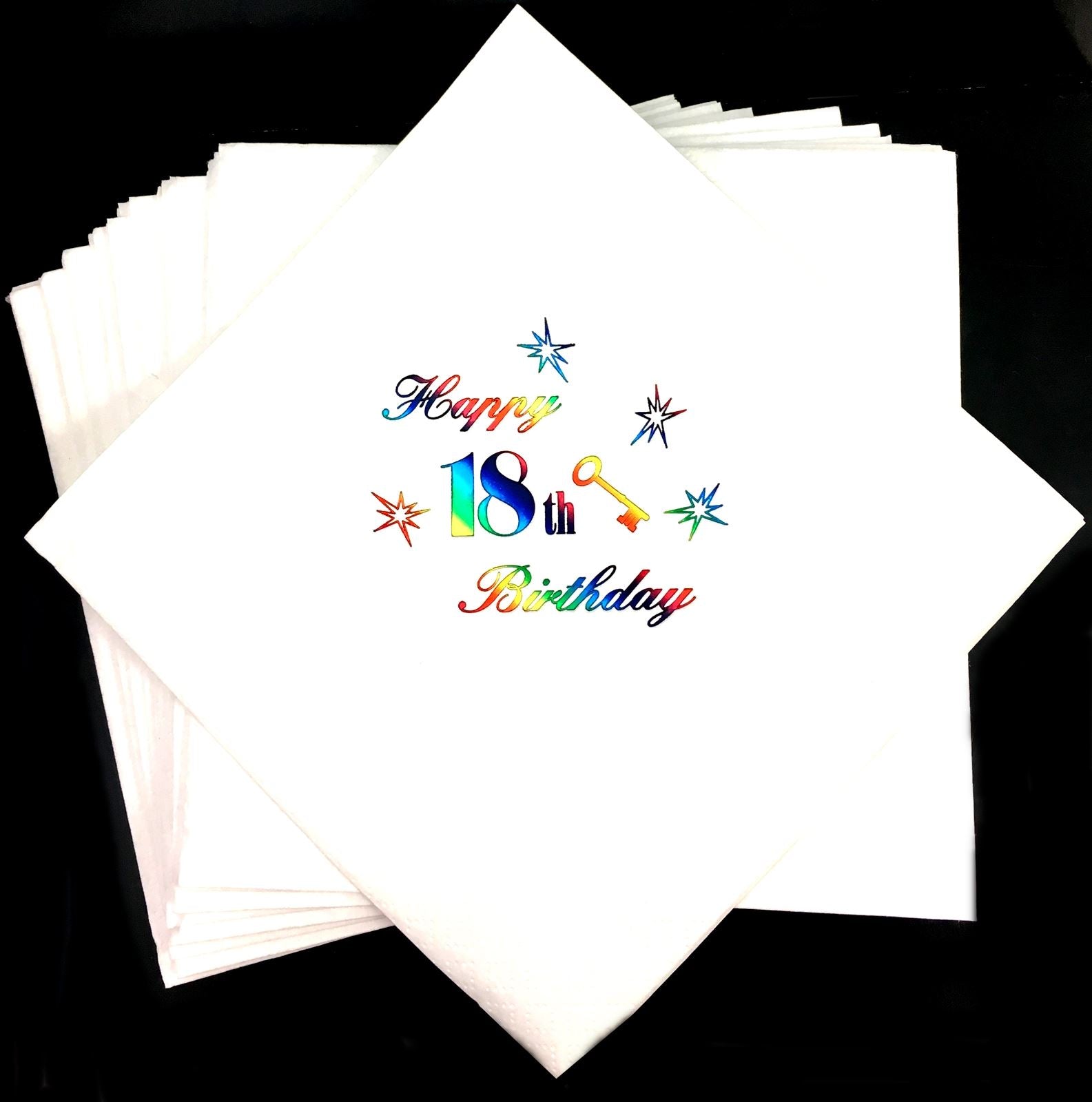 HAPPY 18 BIRTHDAY NAPKINS 33CM X 33CM. 140299 \\\140299