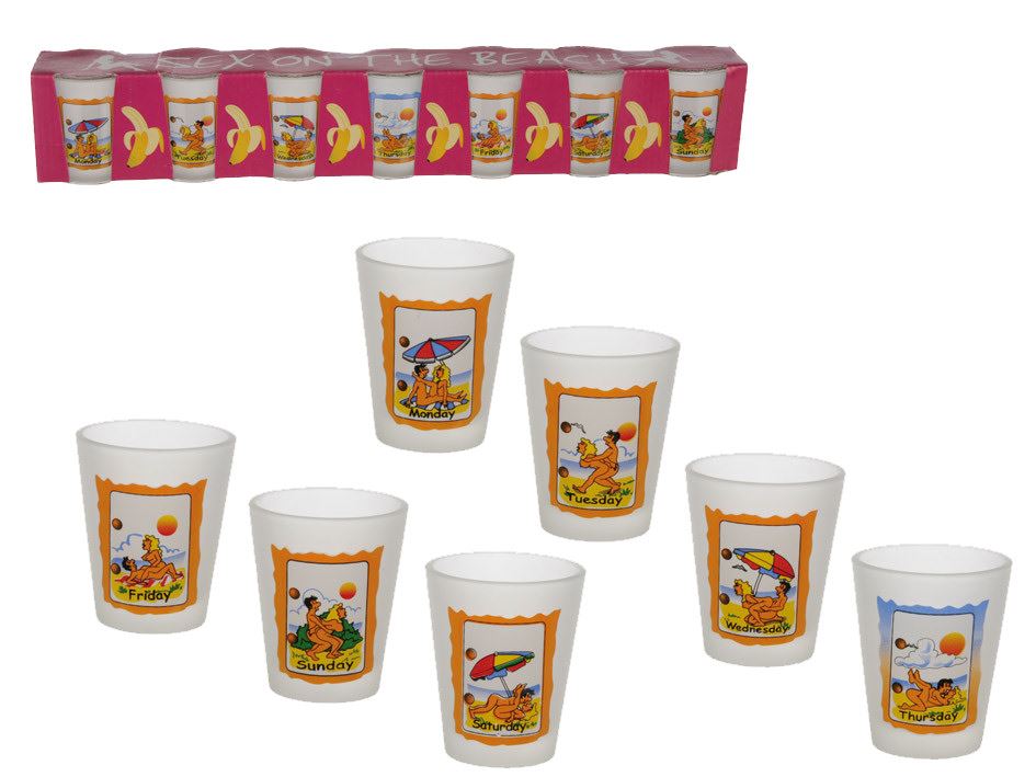 SEX ON THE BEACH SHOOTER GLASSES 7PK KAMASUTRA 19421. 141990 \\\141990