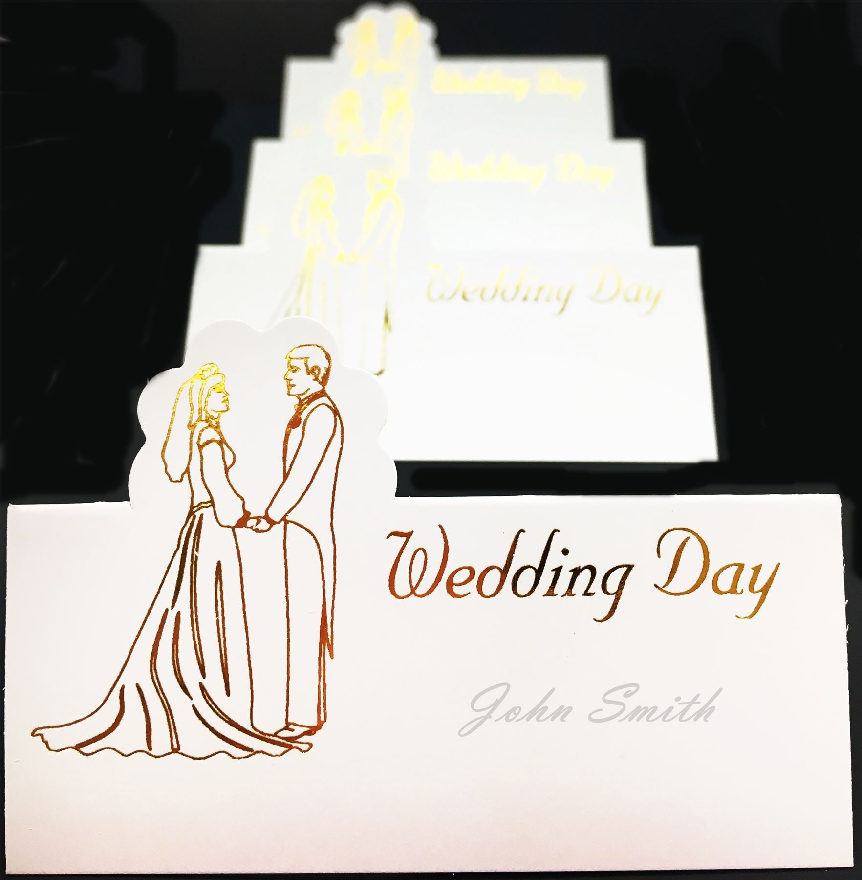 10 WEDDING DAY GOLD LETTERS PLACE CARDS. 143719 \\\143719