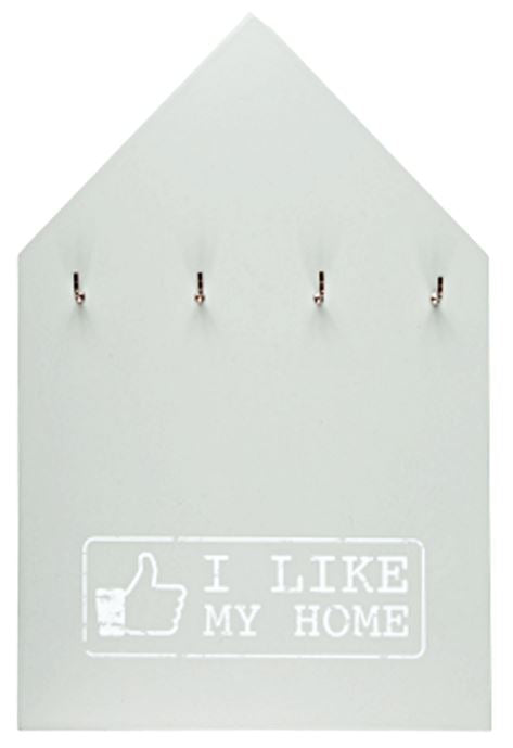 WOODEN KEY HOLDER GREY I LIKE MY HOME. 144220G \\\144220G