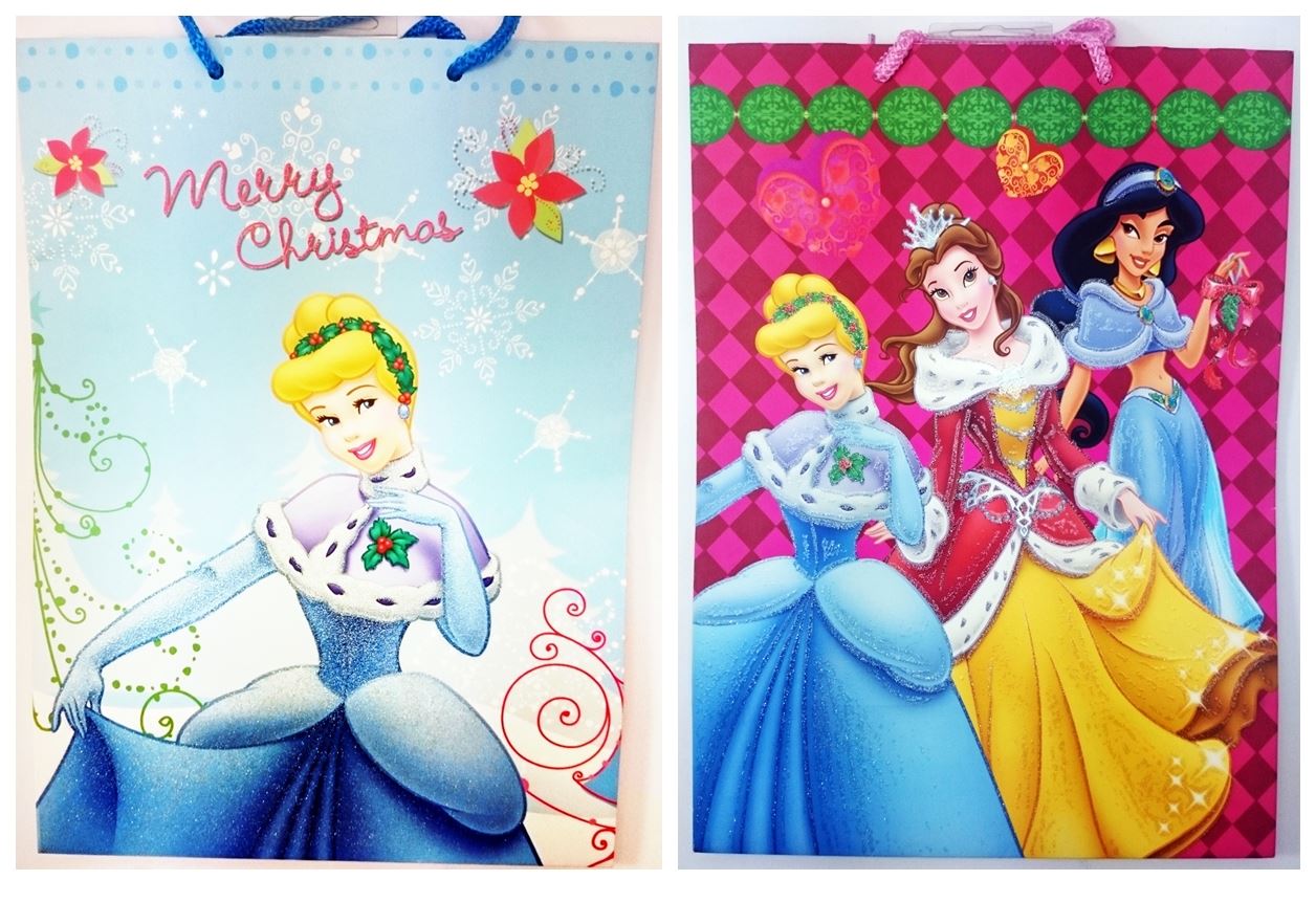 DESIGN DISNEY PRINCESS LARGE GLITTER GIFT BAG. 14607 \\\14607