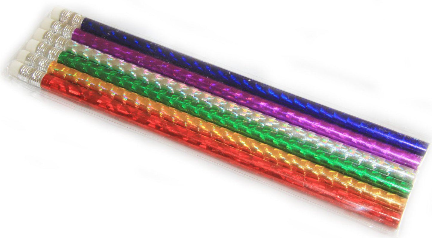PACK OF 6 COLOURFUL SHINY GLITTERY PENCIL. 150022 \\\150022
