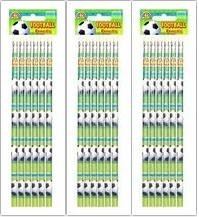 FOOTBALL SOCCER PENCILS WITH ERASER - 1 PACK. 150146 \\\150146