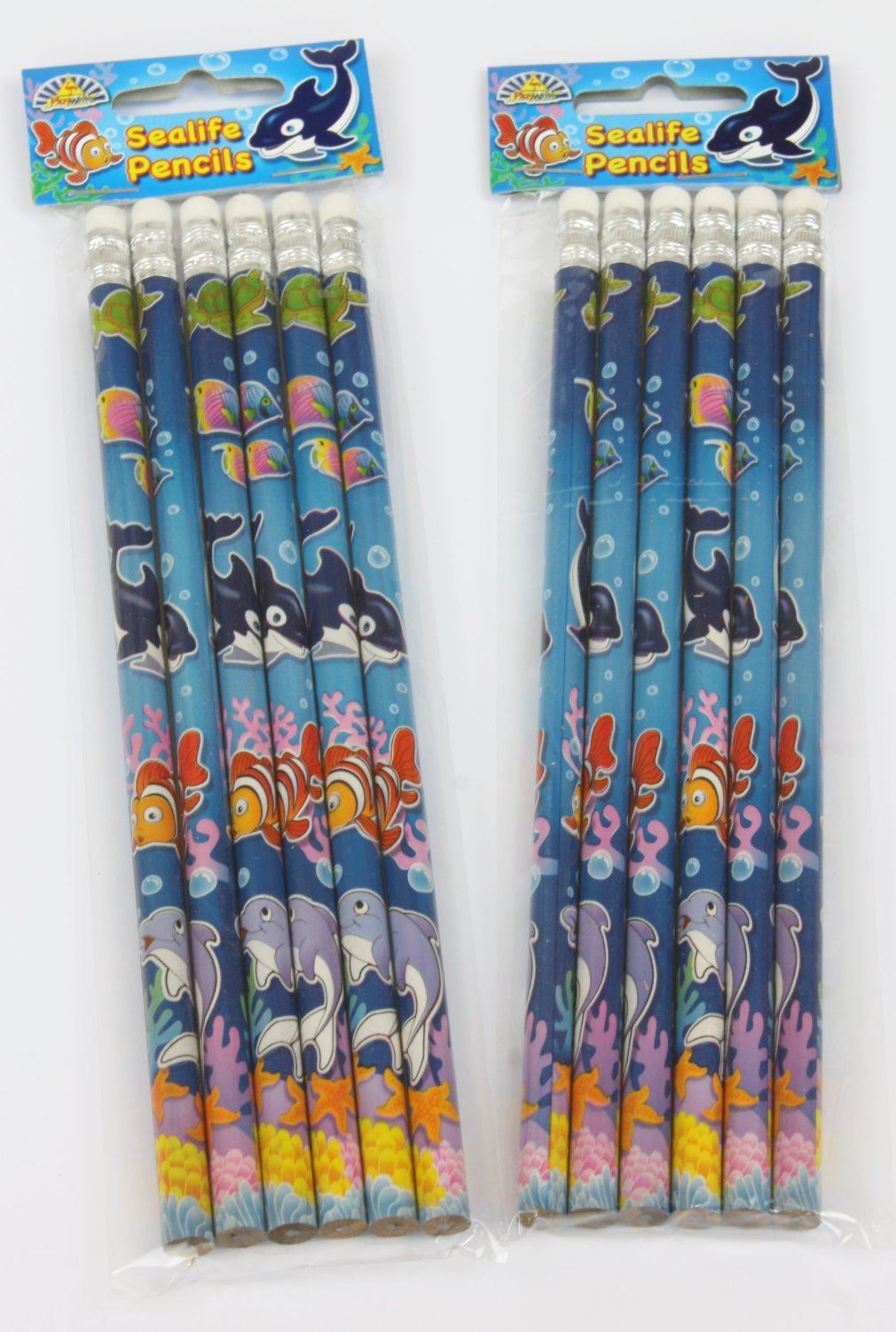 SEALIFE THEME PENCILS WITH ERASER - 1 PACK. 150167 \\\150167