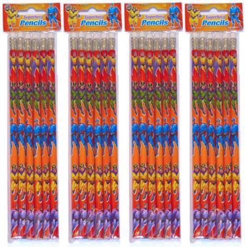 SUPERHERO FULL LENGTH PENCILS.ERASER TOP - 1 PACK. 150183 \\\150183