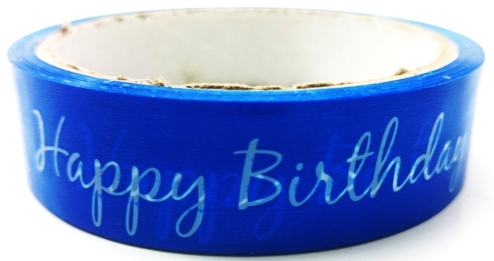 30M BLUE HAPPY BIRTHDAY SICKY TAPE GIFT PRESENT. 15474 \\\15474