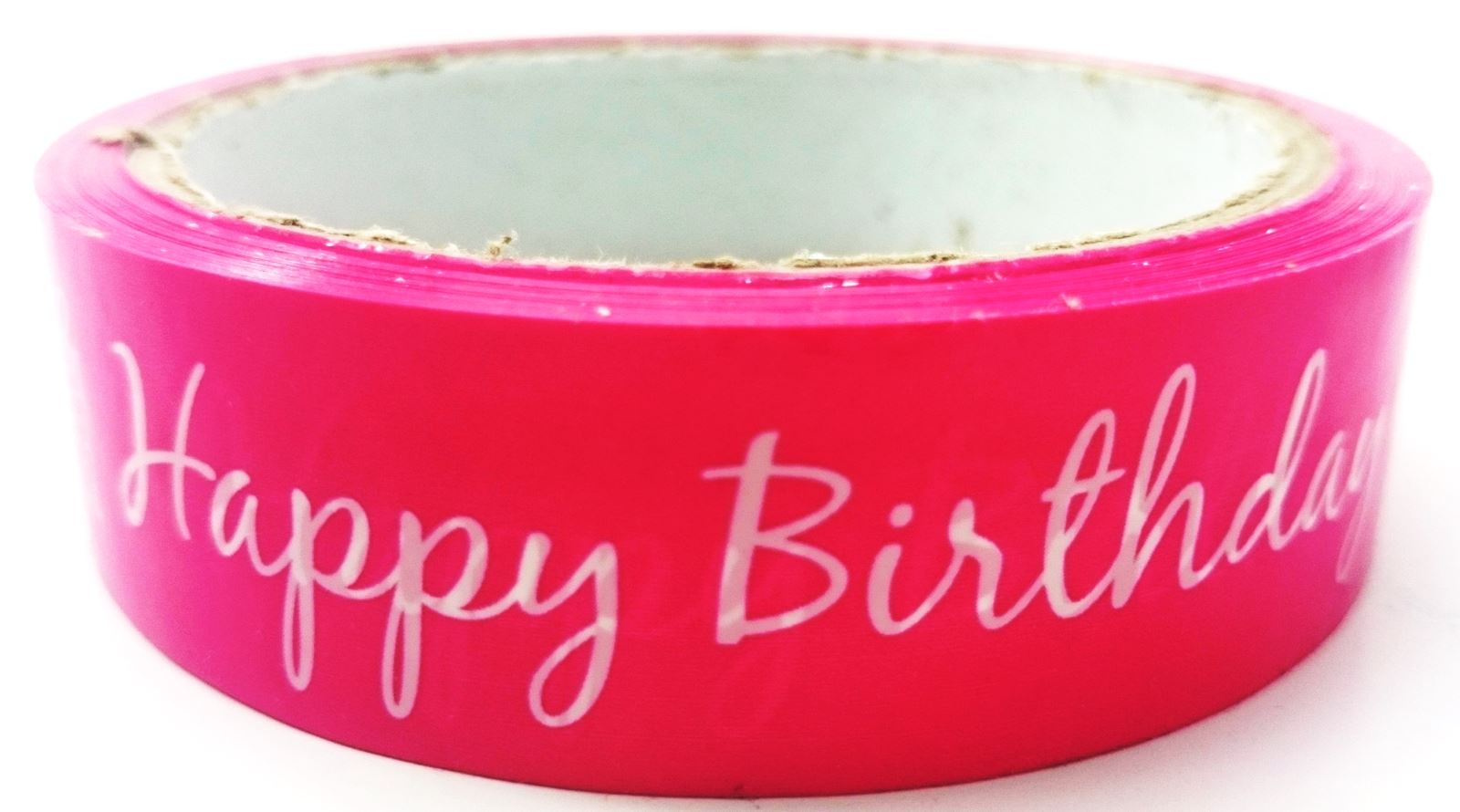 30M PINK HAPPY BIRTHDAY SICKY TAPE GIFT PRESENT. 15477 \\\15477