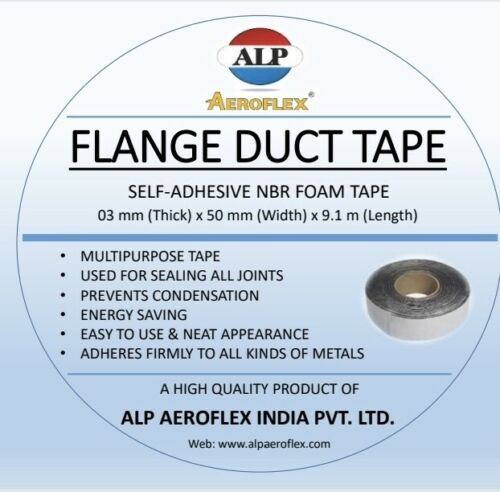 ALP FLANGE DUCT TAPE / SELF ADHESIVE NBR FOAM TAPE 50MM X 3MM X 9.1M