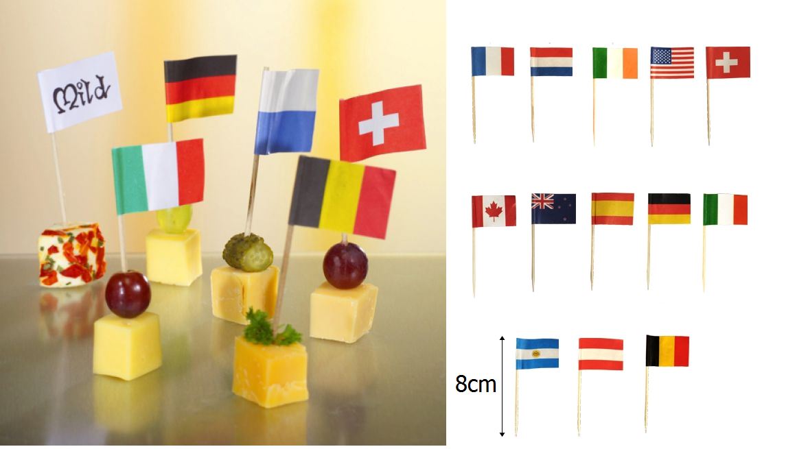 500 PARTY PICKS 8CM NATIONS. 16690 \\\16690