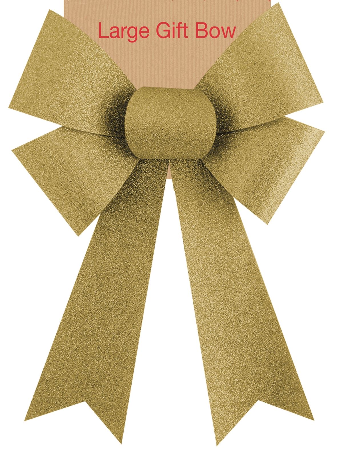 LARGE GLITTER BOW GOLD CHRISTMAS DECORATION. 17853 \\\17853