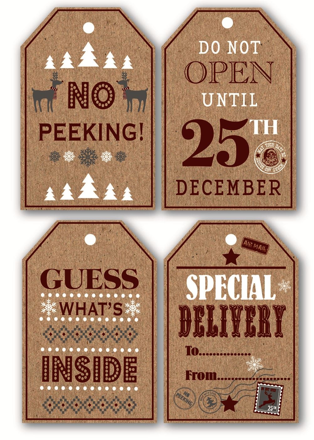 20 CHRISTMAS FOIL GIFT TAGS. 18333 \\\18333