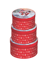 TRADITIONAL SNOWMAN ROUND BOX 3PCS. 18696 \\\18696