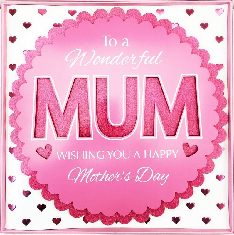 31CM MUM CARDS WITH GLITTER HEARTS. 19248 \\\19248