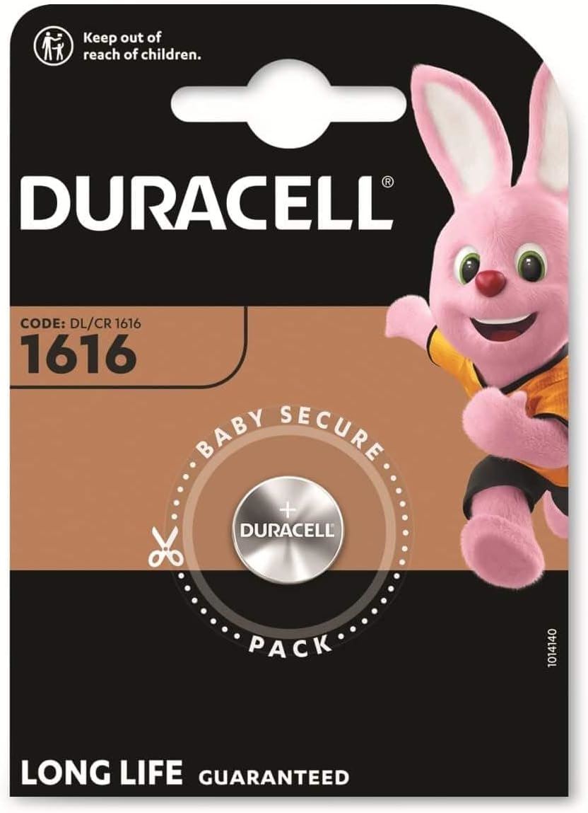DURACELL CR1616 DL1616 ECR1616 3V LITHIUM COIN CELL BATTERY. S13663