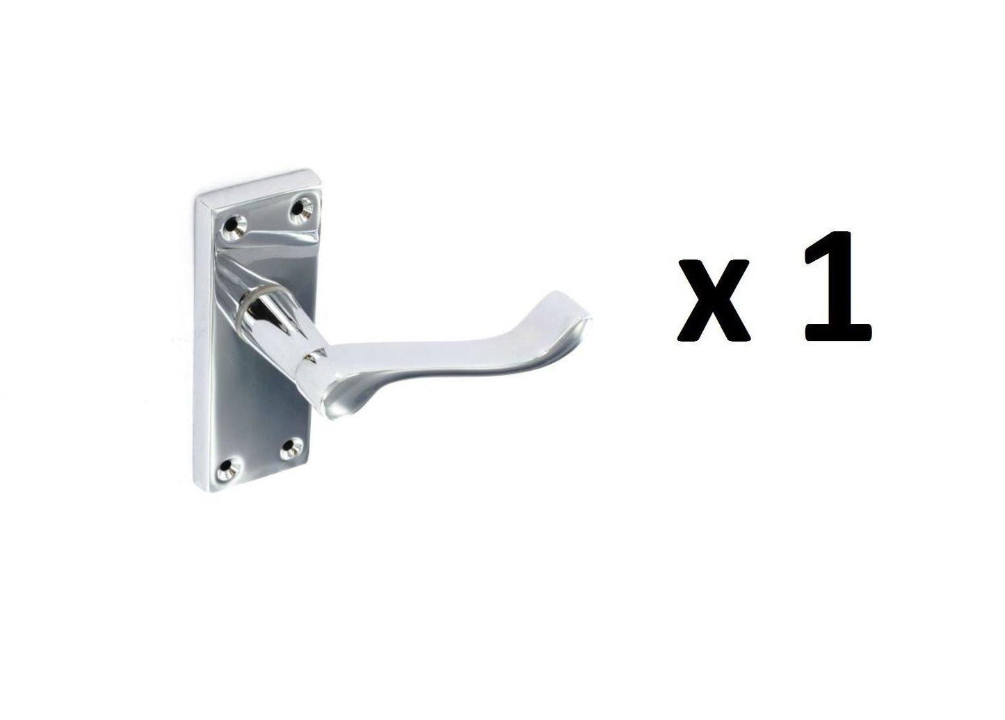 SECURIT S2701 CHROME SELF COLOUR ROLL LATCH HANDLES 115MM PAIR. MP-S2701