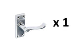 SECURIT S2701 CHROME SELF COLOUR ROLL LATCH HANDLES 115MM PAIR. MP-S2701