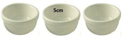 SET OF 3 CERAMIC BOWLS RAMEKINS 5CM. 10A20053 \\\20053