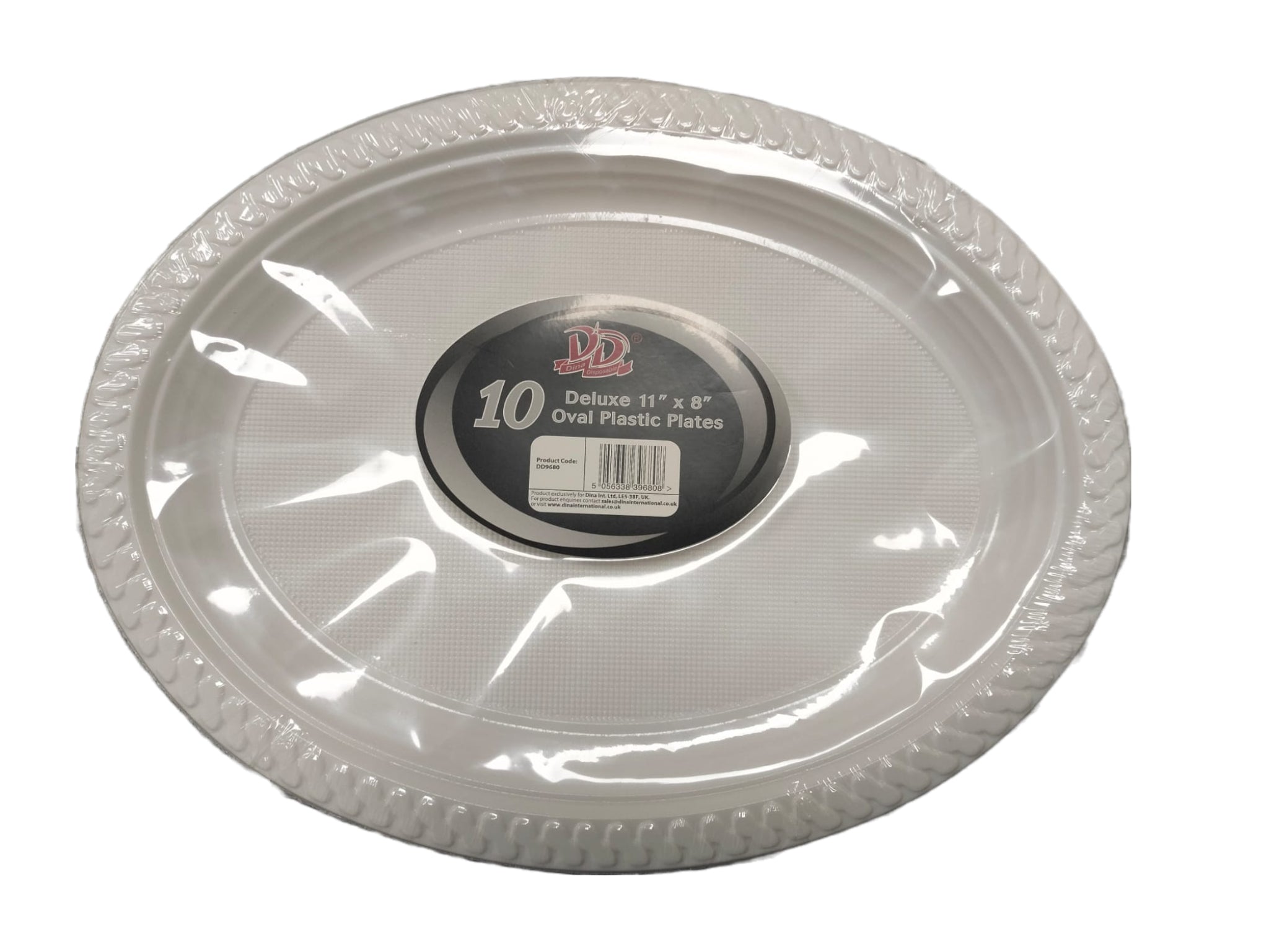 10 OVAL PLASTIC PLATES. DD9680 \\\20115