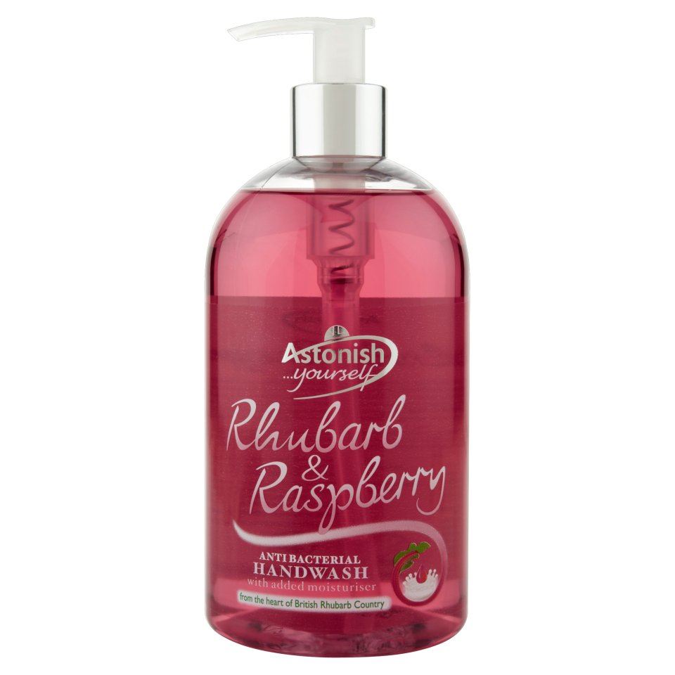ASTONISH ANTI BACTERIAL RHUBARB AND RASPBERRY HANDWASH 500ML. 21068 \\\21068