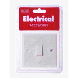 RED GREY B15P SINGLE / 1 GANG 2 WAY LIGHT SWITCH WHITE. B15P