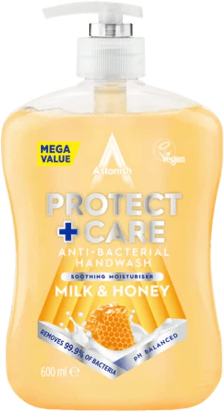 ASTONISH ANTI BACTERIAL MILK AND HONEY HANDWASH 600ML. C4750 \\\24550