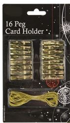 PACK OF 16 CARD HOLDER STRING GOLD. 251186GOLD \\\251186GOLD