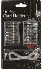 PACK OF 16 CARD HOLDER STRING SILVER. 251186SIL \\\251186SIL