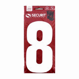 SECURIT S6918 WHEELIE BIN NUMBER 8 WHITE 170MM. MP-S6918