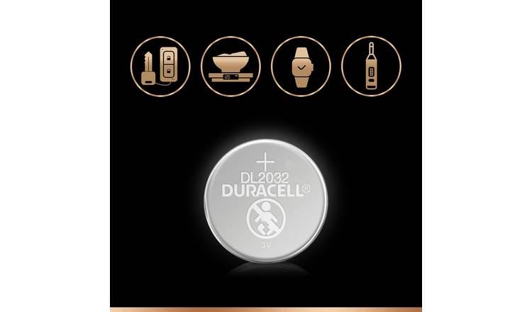 DURACELL DL2032 CR2032 ECR2032 3V LITHIUM COIN CELL BATTERY 2/PK. DL2032B2