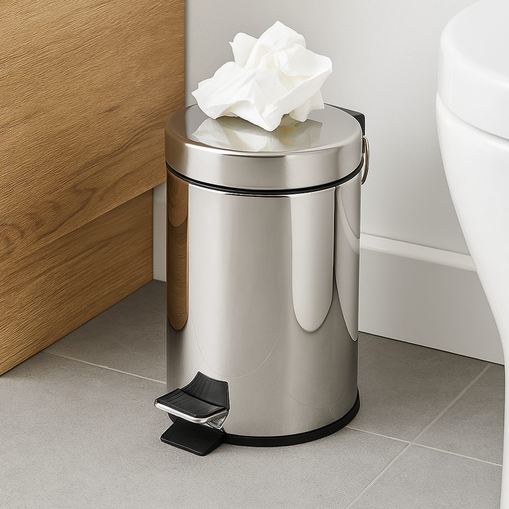 STAINLESS STEEL PEDAL BIN 3LTR. LB601