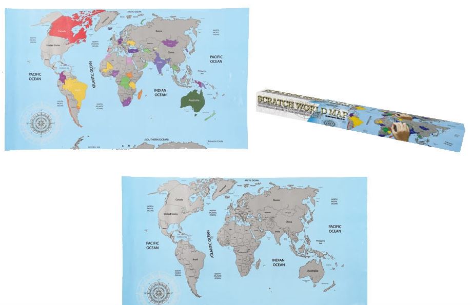 WORLD MAP FOR SCRATCHING. 292900 \\\292900