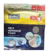 EXITEX WIDE GREY SELF ADHESIVE FOAM TAPE 15M X 6MM. 1.01.0380.0015.25