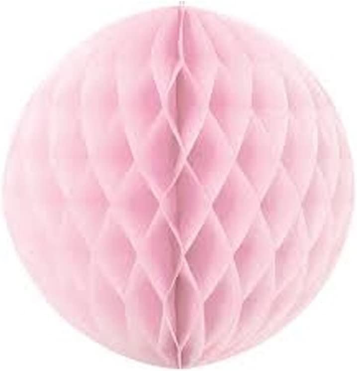 UNIQUE PARTY TISSUE PAPER HONEYCOMB / POM POM 8 INCH / 20CM - BABY PINK. UNI63220