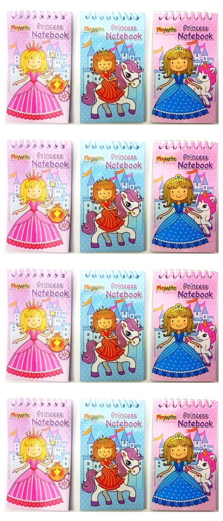 '12 PRINCESS MINI SPIRAL NOTEBOOKS FOR CHILDREN'S BIRTHDAY PARTY LOOT BAGS'||'. '||'303507' \\\303507