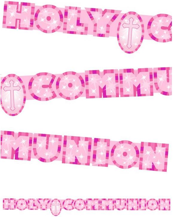 GIANT HOLY COMMUNION BANNER PINK. 31010 \\\31010
