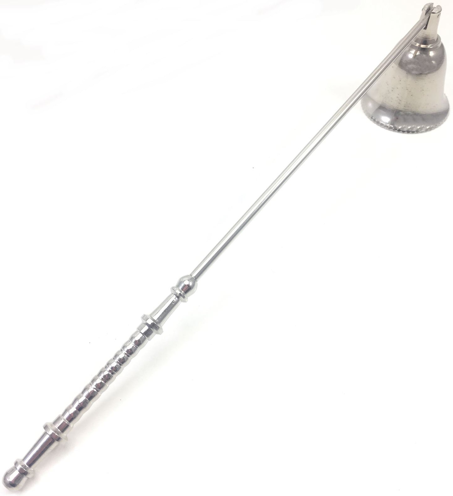 ANTIQUE SILVER LARGE BELL RINGED CANDLE SNUFFER. 31665 \\\31665