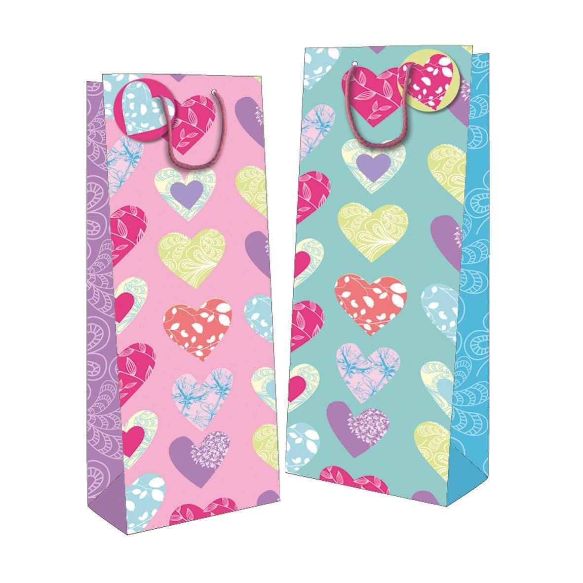'BOTTLE GIFT BAG HEART PURPLE GREEN CUTE LOVE VALENTINE'S'||'. '||'34201' \\\34201