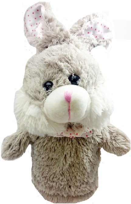 SPRINGTIME HAND PUPPET RABBIT GREY EASTER. 345504GREY \\\345504GREY