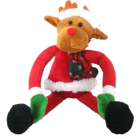 REINDEER HANGING XMAS PLUSH TOYS. 345949R \\\345949R