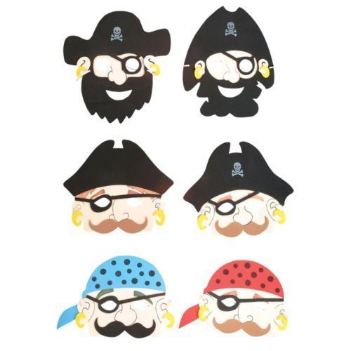 6PK EVA PIRATE MASK. 390117 \\\390117